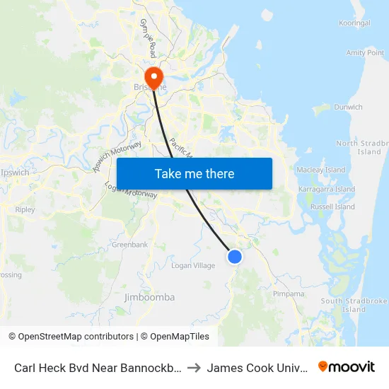 Carl Heck Bvd Near Bannockburn Rd to James Cook University map