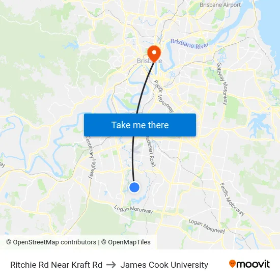 Ritchie Rd Near Kraft Rd to James Cook University map