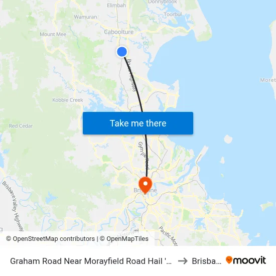 Graham Road Near Morayfield Road Hail 'N' Ride to Brisbane map