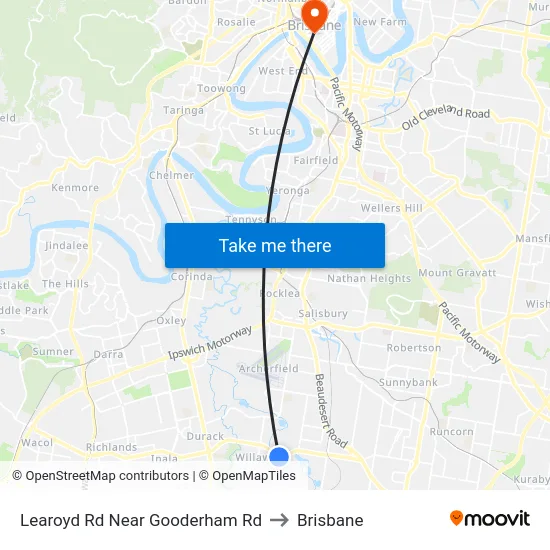 Learoyd Rd Near Gooderham Rd to Brisbane map