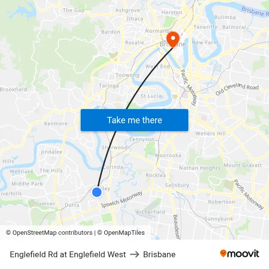 Englefield Rd at Englefield West to Brisbane map
