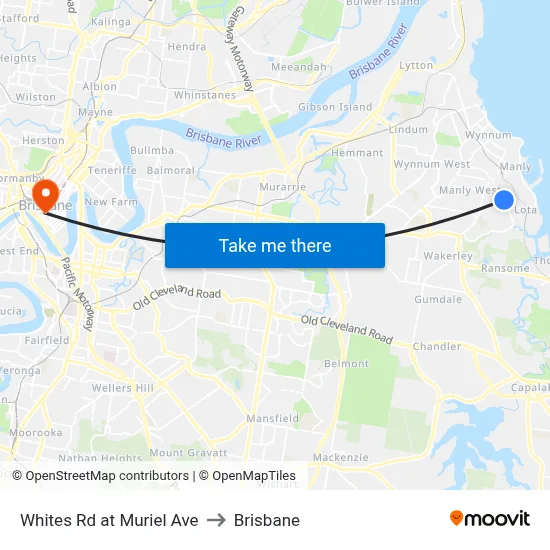 Whites Rd at Muriel Ave to Brisbane map