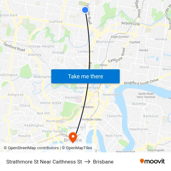 Strathmore St Near Caithness St to Brisbane map