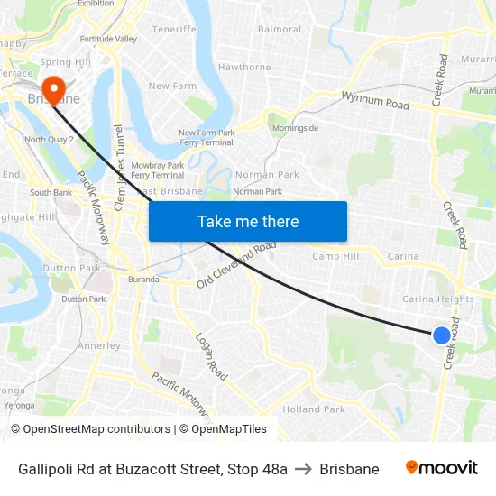 Gallipoli Rd at Buzacott Street, Stop 48a to Brisbane map