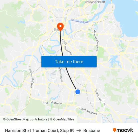 Harrison St at Truman Court, Stop 89 to Brisbane map
