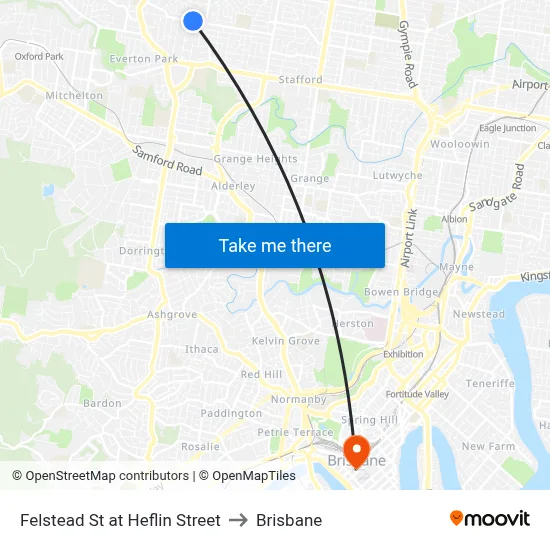 Felstead St at Heflin Street to Brisbane map