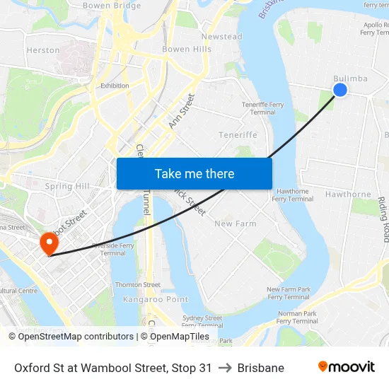 Oxford St at Wambool Street, Stop 31 to Brisbane map