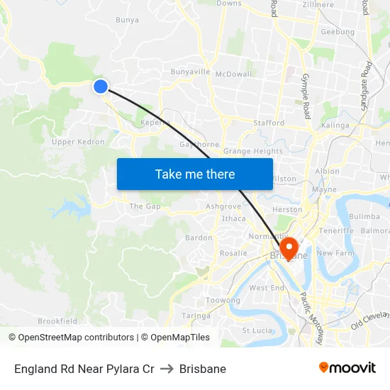 England Rd Near Pylara Cr to Brisbane map