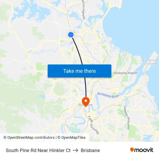 South Pine Rd Near Hinkler Ct to Brisbane map