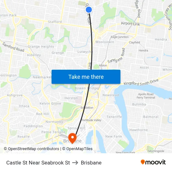 Castle St Near Seabrook St to Brisbane map