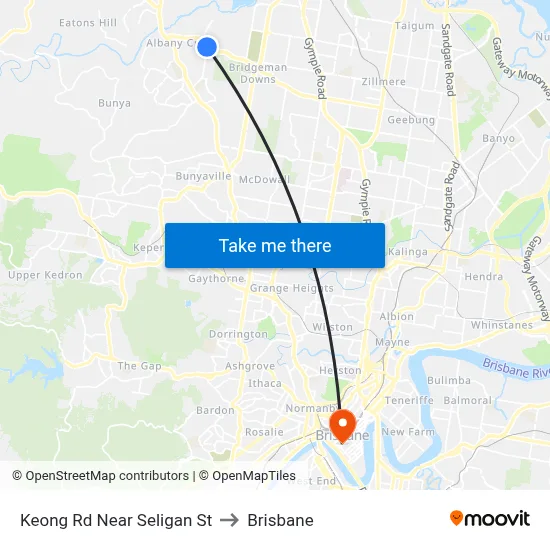 Keong Rd Near Seligan St to Brisbane map