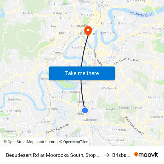 Beaudesert Rd at Moorooka South, Stop 38 to Brisbane map
