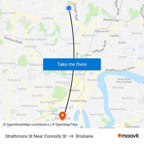 Strathmore St Near Connolly St to Brisbane map
