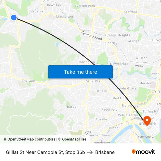 Gilliat St Near Camoola St, Stop 36b to Brisbane map