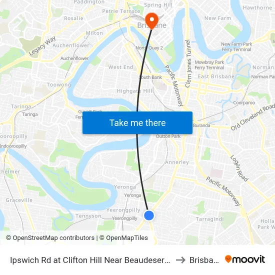Ipswich Rd at Clifton Hill Near Beaudesert Rd to Brisbane map