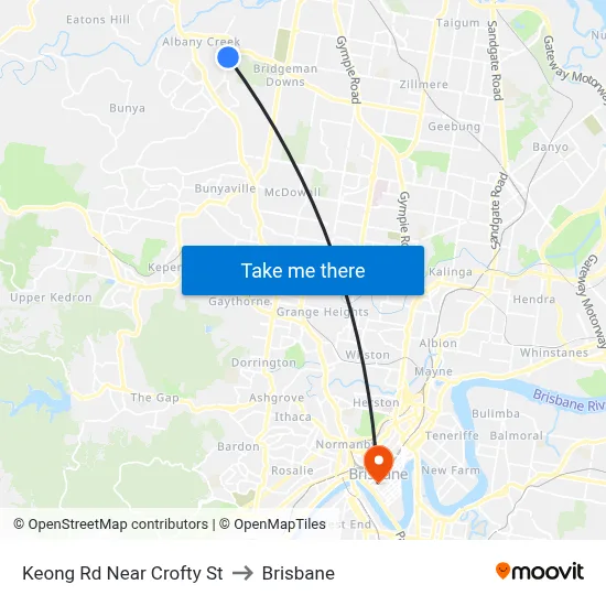 Keong Rd Near Crofty St to Brisbane map