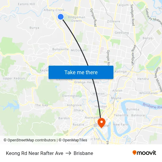 Keong Rd Near Rafter Ave to Brisbane map