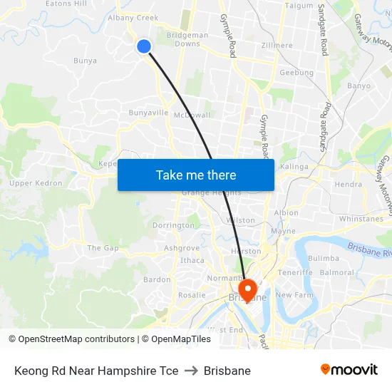 Keong Rd Near Hampshire Tce to Brisbane map
