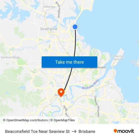 Beaconsfield Tce Near Seaview St to Brisbane map