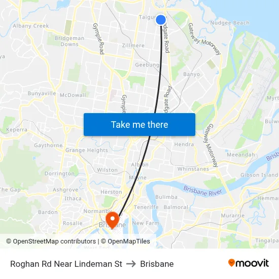 Roghan Rd Near Lindeman St to Brisbane map