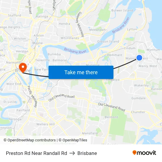 Preston Rd Near Randall Rd to Brisbane map
