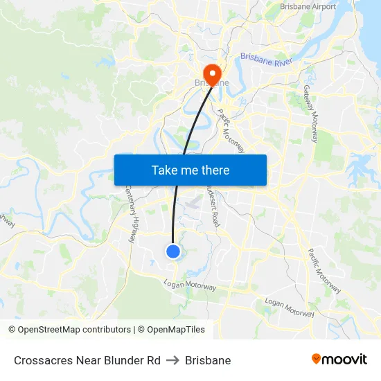 Crossacres Near Blunder Rd to Brisbane map