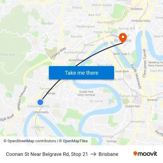 Coonan St Near Belgrave Rd, Stop 21 to Brisbane map