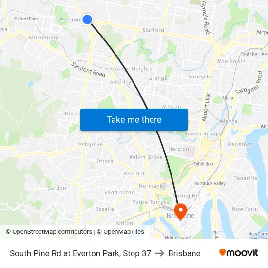 South Pine Rd at Everton Park, Stop 37 to Brisbane map