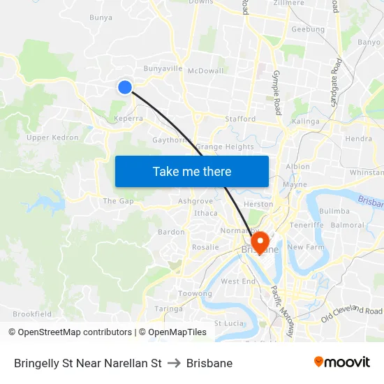 Bringelly St Near Narellan St to Brisbane map