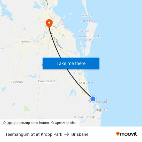 Teemangum St at Kropp Park to Brisbane map