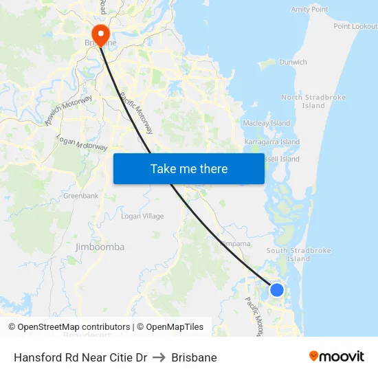 Hansford Rd Near Citie Dr to Brisbane map
