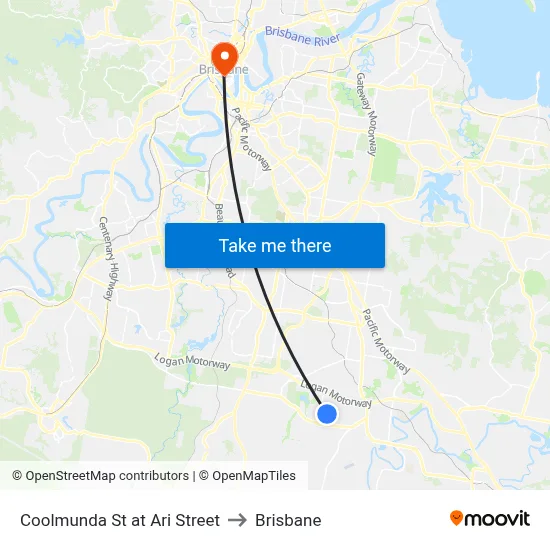 Coolmunda St at Ari Street to Brisbane map