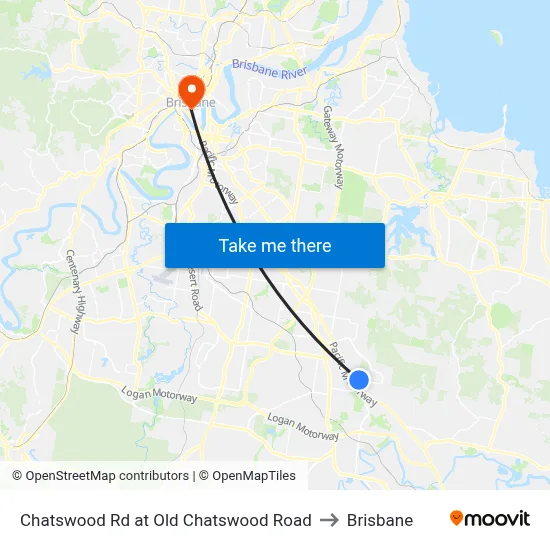 Chatswood Rd at Old Chatswood Road to Brisbane map