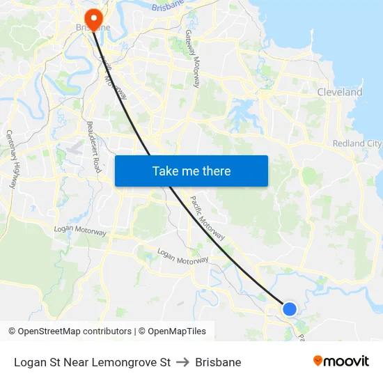 Logan St Near Lemongrove St to Brisbane map