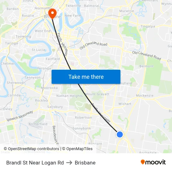 Brandl St Near Logan Rd to Brisbane map
