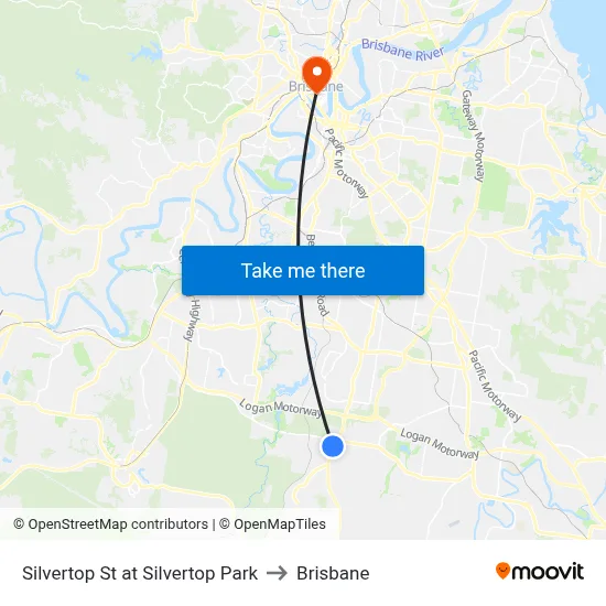 Silvertop St at Silvertop Park to Brisbane map