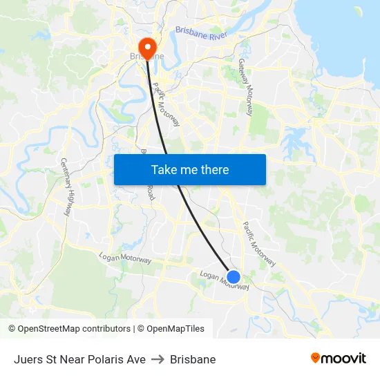 Juers St Near Polaris Ave to Brisbane map