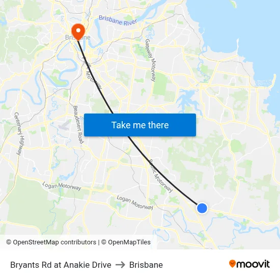 Bryants Rd at Anakie Drive to Brisbane map