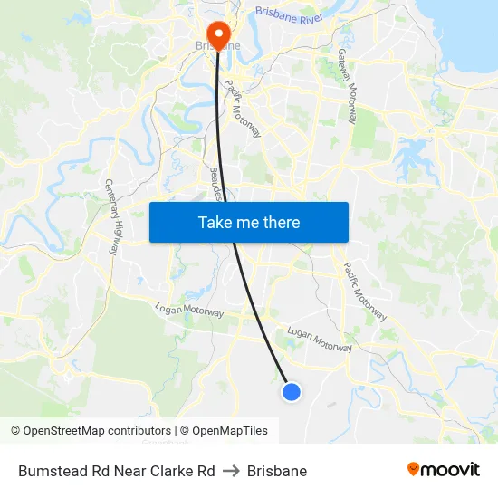 Bumstead Rd Near Clarke Rd to Brisbane map