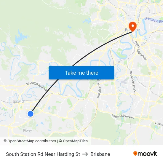 South Station Rd Near Harding St to Brisbane map