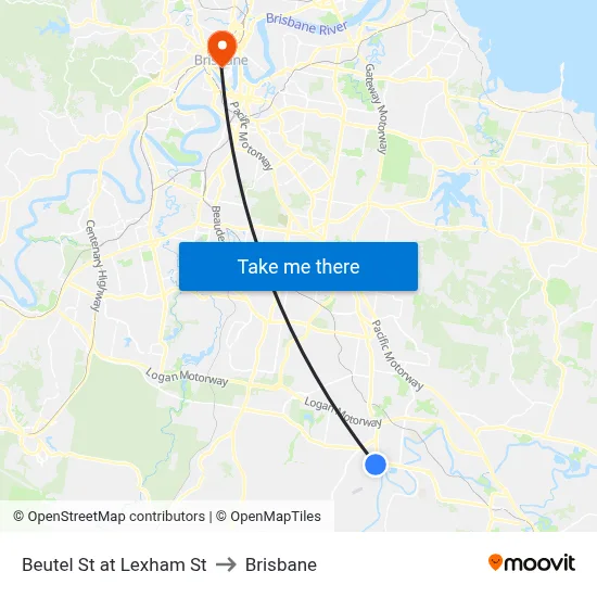 Beutel St at Lexham St to Brisbane map