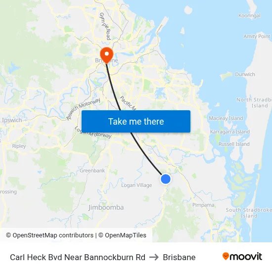 Carl Heck Bvd Near Bannockburn Rd to Brisbane map
