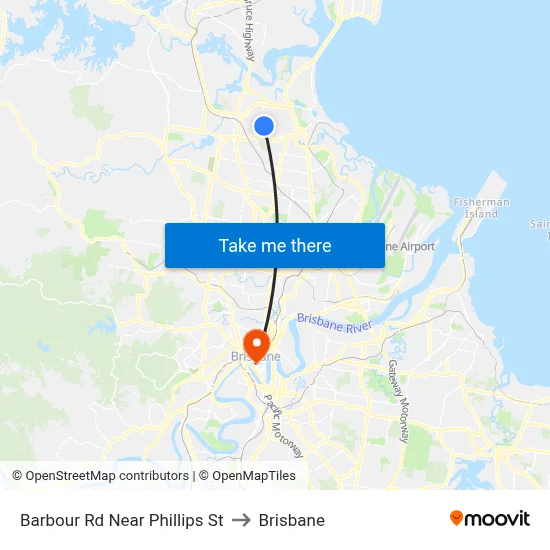 Barbour Rd Near Phillips St to Brisbane map