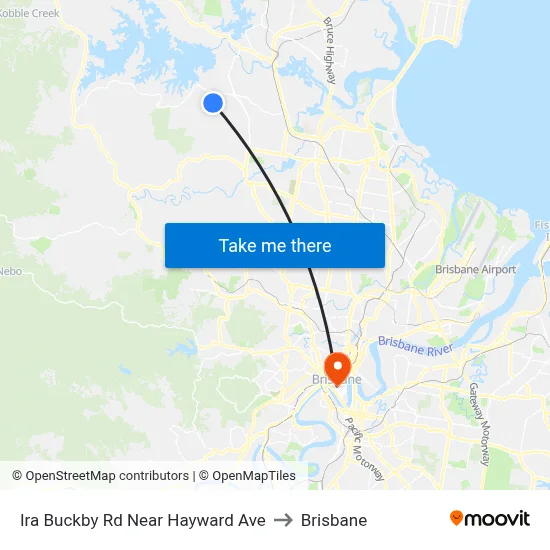 Ira Buckby Rd Near Hayward Ave to Brisbane map