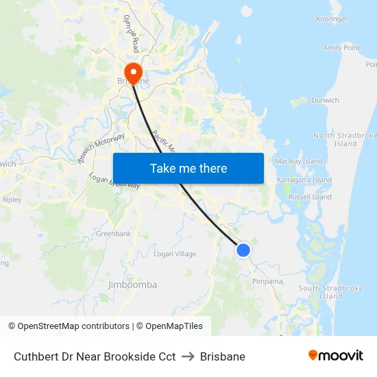Cuthbert Dr Near Brookside Cct to Brisbane map
