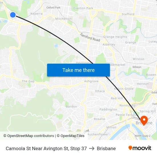 Camoola St Near Avington St, Stop 37 to Brisbane map
