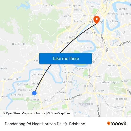 Dandenong Rd Near Horizon Dr to Brisbane map