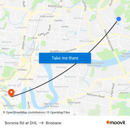 Boronia Rd at DHL to Brisbane map