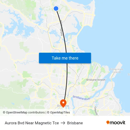 Aurora Bvd Near Magnetic Tce to Brisbane map