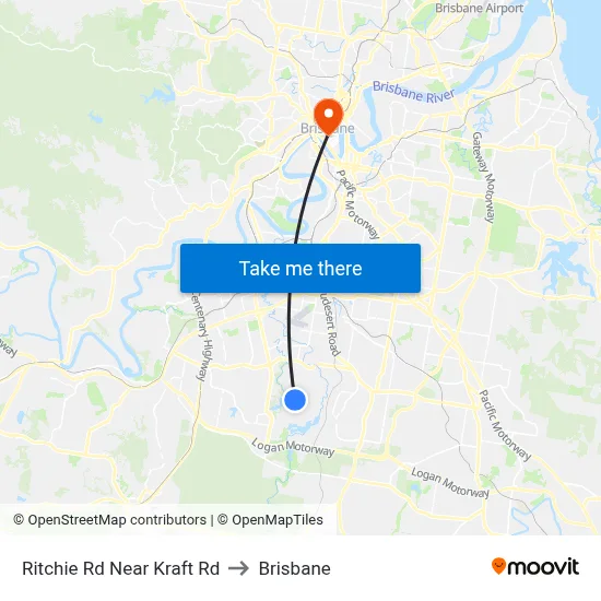 Ritchie Rd Near Kraft Rd to Brisbane map